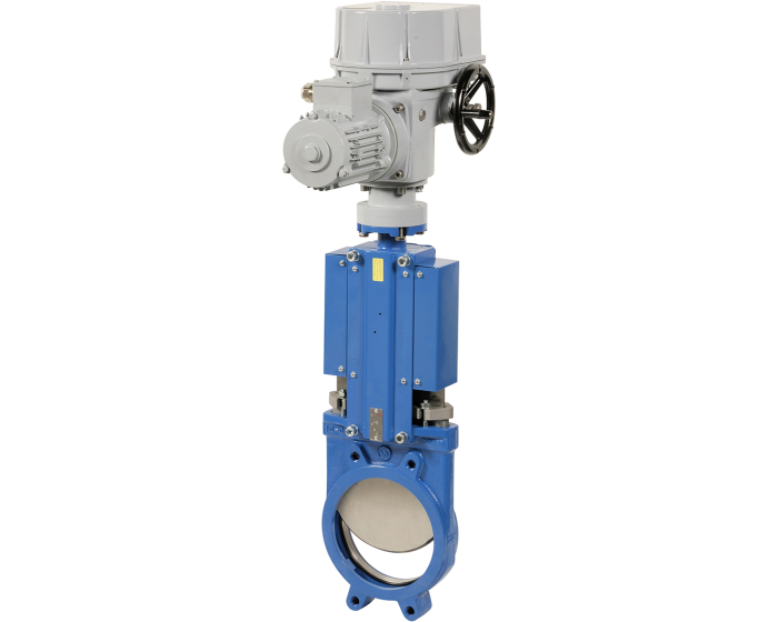 Cast iron knife gate valve 170 DN50 + SO2 230V AC